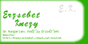 erzsebet knezy business card